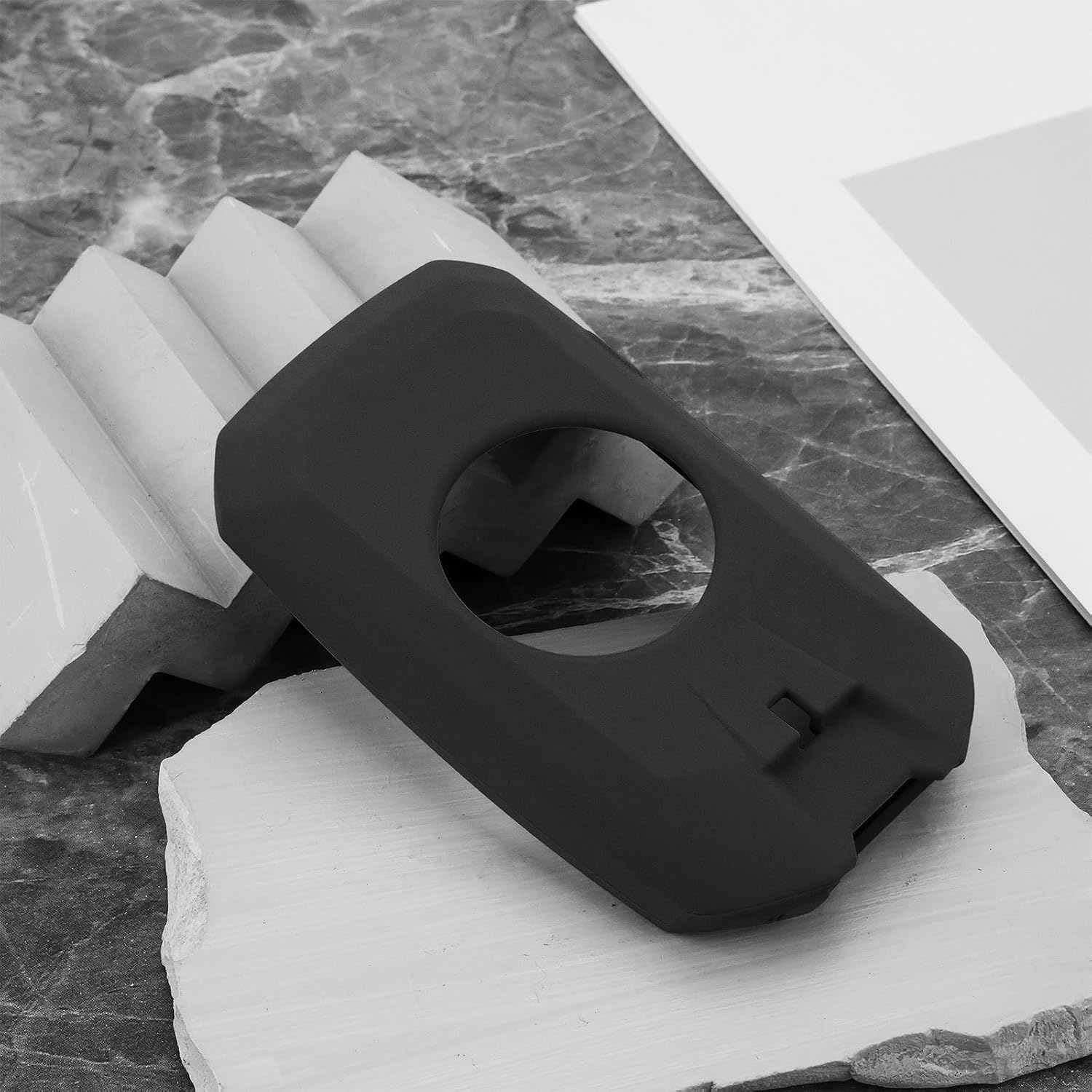 1X Silicone Cover Case Compatible with Garmin Edge 1050 Cycling Computer Protective Silicone Portable Waterproof and Shockproof Case, Black image number 1