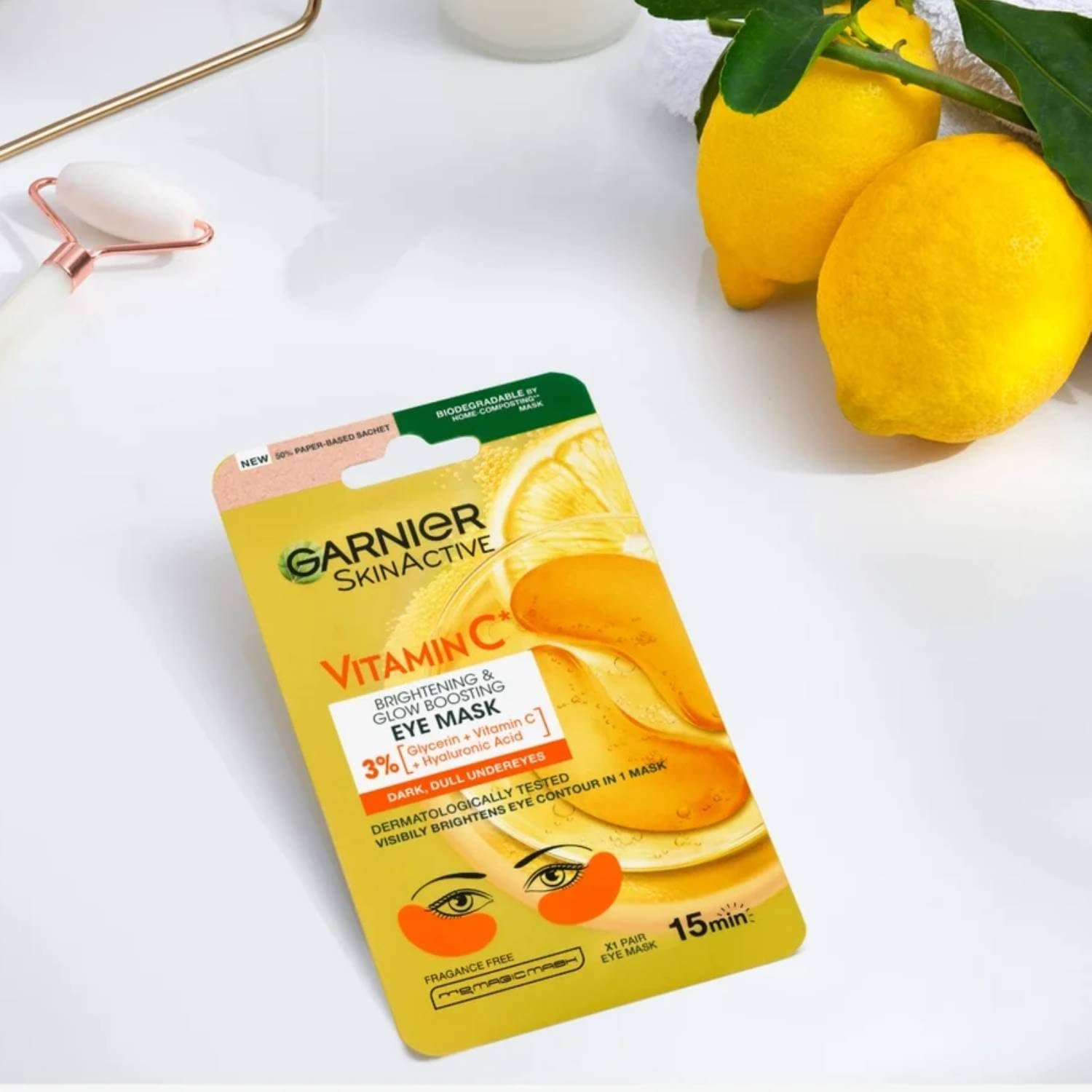 GARNIER 5G EYE MASK SKIN ACTIVE BRIGHTENING and GLOW BOOSTING VITAMIN C image number 1