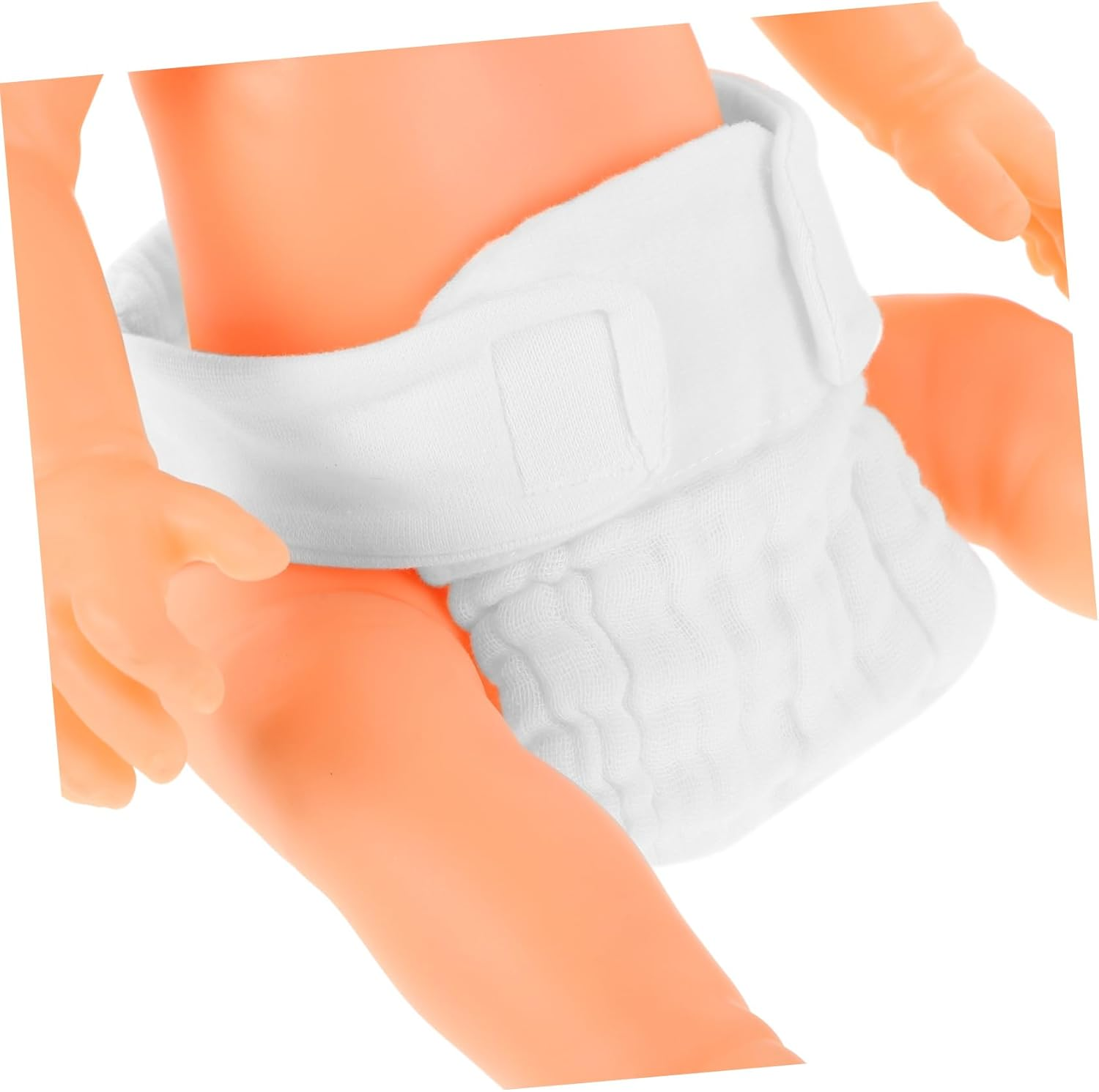 Healeved 3Pcs Newborn Cotton Diapers Reusable Cloth Diaper Pants for Girls Boys Washable Changing Pad image number 5