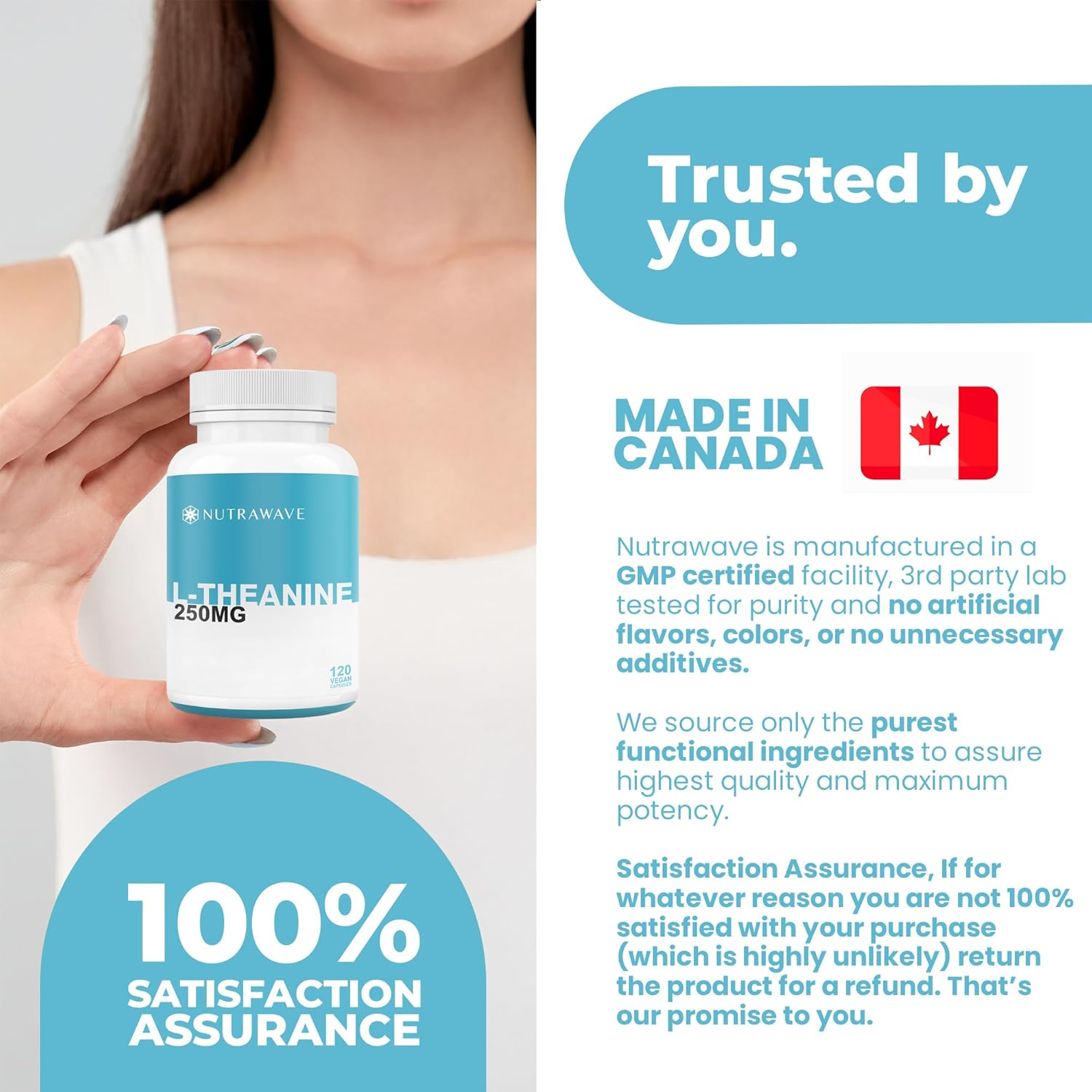 Nutrawave L-Theanine 120 Capsules image number 1