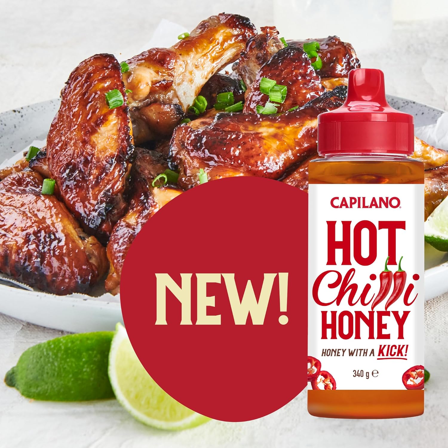 Capilano Hot Chilli Honey, 100% Pure Australian Honey with Habanero Chilli, Premium Honey, Spicy Honey Squeeze Bottle, 340G image number 1