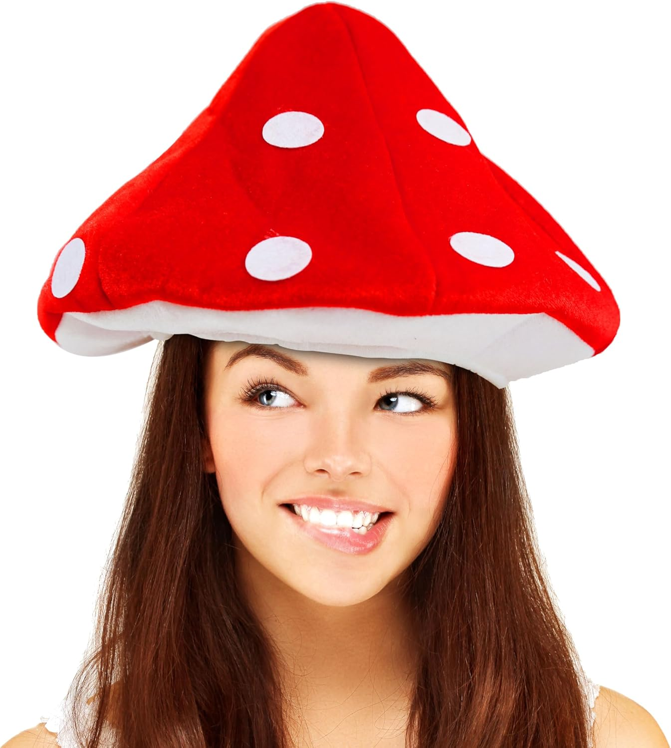 Playful Mushroom Hat. Entertaining Costume Accessoryfor All Ages. Comfortable Fit with Convenient Design. Perfect for Easter, Halloween, Christmas, Parties, and More. (Red)