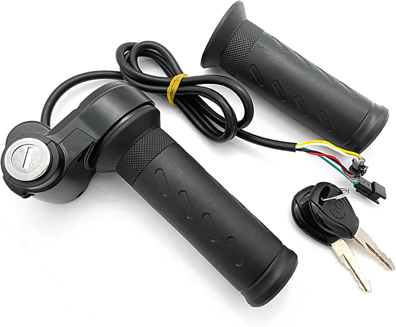 Full Twist Throttle Grip with Keys | Anti-Slip Grip with Keys Lever Handlebars for Ridstar Q20/Q20 Pro Lite E-Bike, Electric Bike Throttle Smooth Acceleration Control
