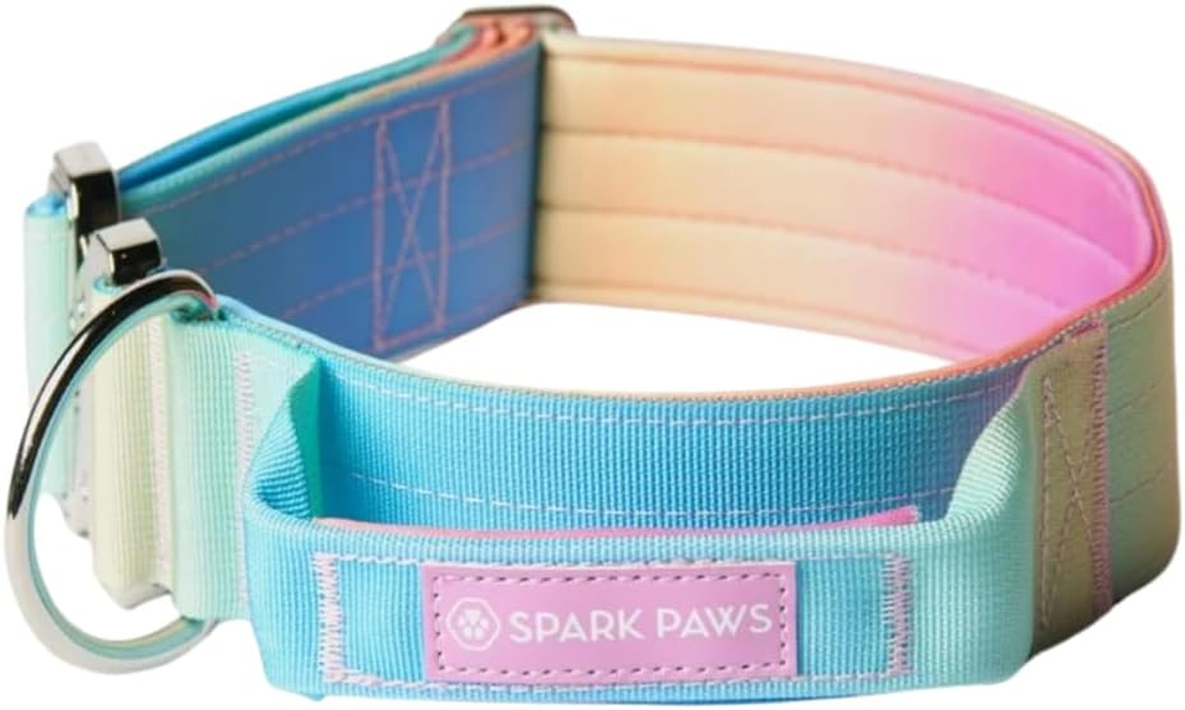 Spark Paws Tactical Dog Collar - Robust, Premium Quality, Thick and Durable for Large and Medium Dogs - Pastel Icing - M, 5 Cm