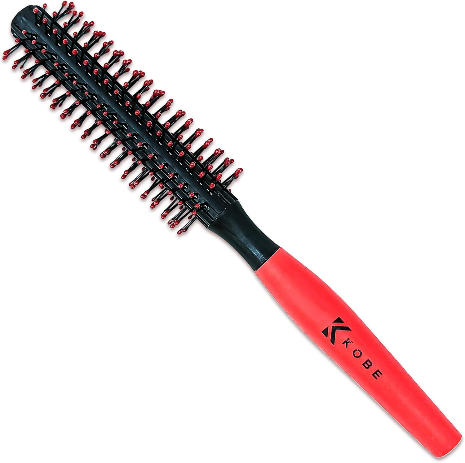 Kobe Professional Quiff Roller Small round Hair Brush with Red Rubber Grip Handle - Slick Back, Curly, Ideal round Hair Brush for Men and Barbers image number 2
