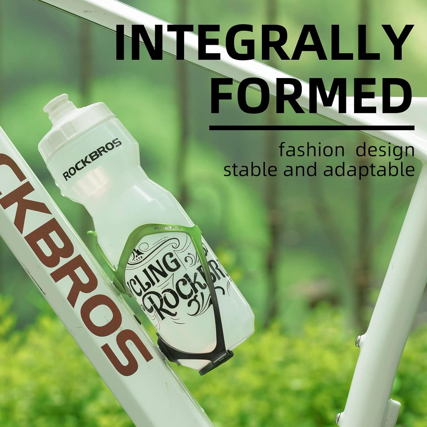 ROCKBROS Bike Water Bottle Holder Lightweight Bicycle Water Bottle Cage Aluminum Alloy Bike Cup Holder Bike Accessories Green image number 4