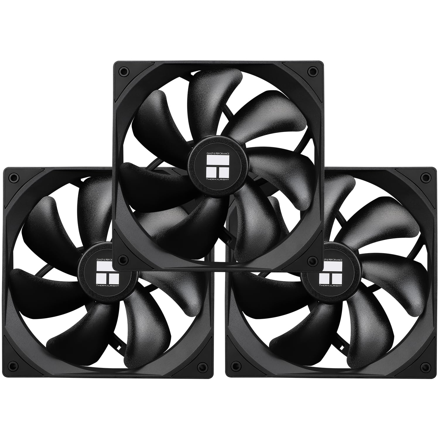 Thermalright TL-C14C X3 CPU Fan,With 4-PWM Control, Low Noise PC Cooling, 140Mm Computer Chassis Fan, CPU Cooler|Black(3-Pack)