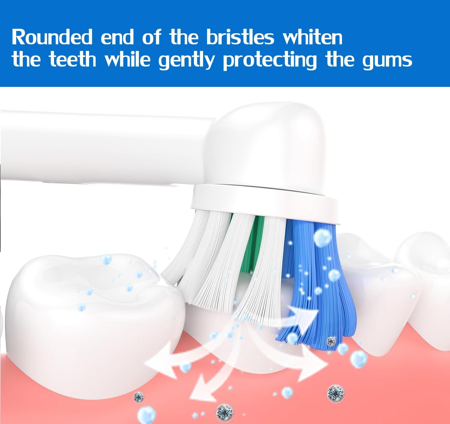 Sensogle Replacement Brush Heads Compatible with Oral B Pro Toothbrush, Fit Vitality Plus, Pro 700 100 300 2000, Precision Floss Sensitive Toothbrush Heads for Deep Clean image number 4