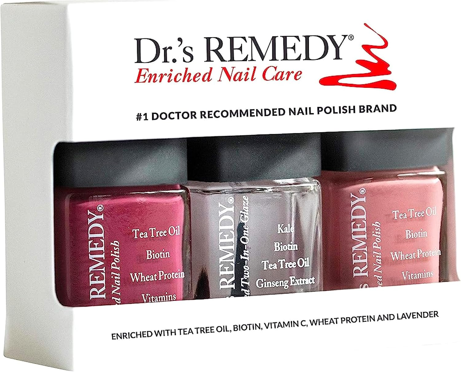 Dr.'S Remedy All Natural anti Fungal Nail Polish ANNIVERSARY KIT Organic Non Toxic Toenail Fungus Treatment 3 Piece Nail Polish Set image number 5