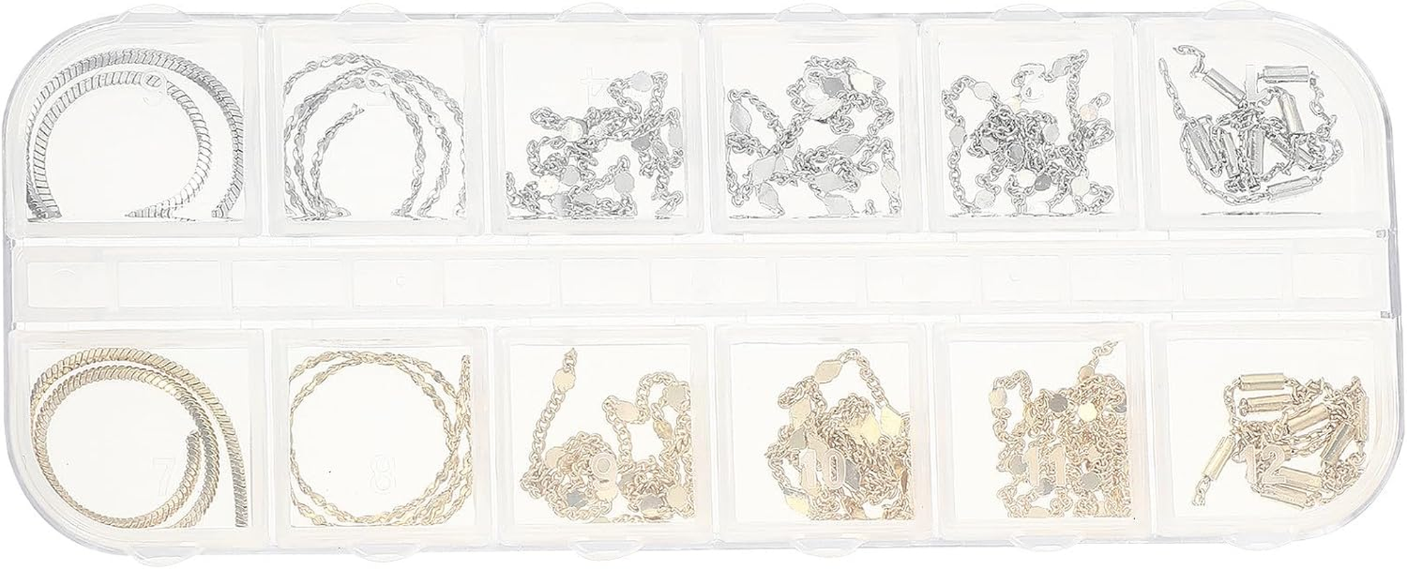 Iplusmile Creative Nail Art Metal Chain Jewelry DIY Accessories Box, Manicure Decoration Kit with Metal Chains for Nail Art Designs in Australia image number 1