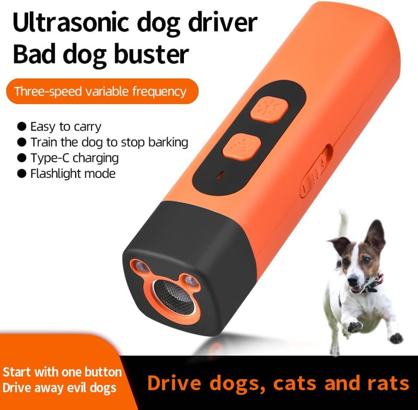2024 Dog Bark Repeller, Rechargeable Sonic Dog Repeller, 25Khz Safe Sonic Frequency Transmitter, anti Barking Device for Dogs, Training Tool