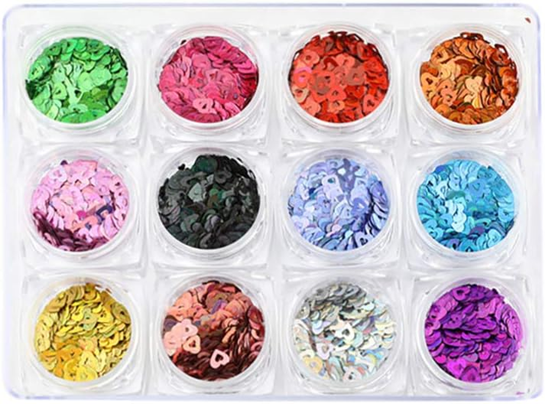 1 Set Glitter Powder Patch Special-Shaped Sequins Sparkles Maple Leaves image number 1