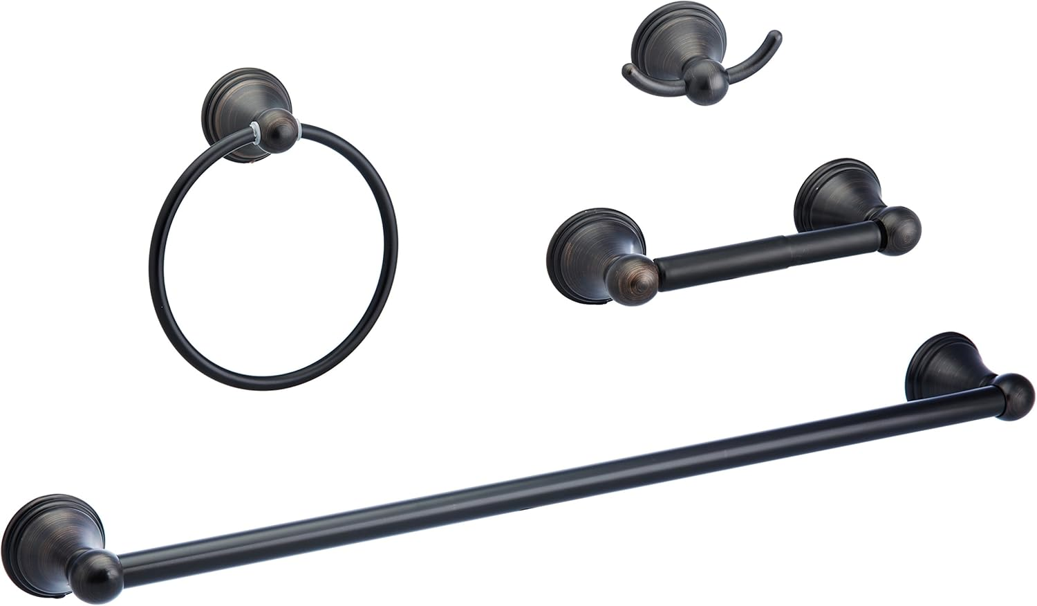 Amazon Basics AB-BR816-OR Bathroom Hardware Set, 4 Piece, Oil Rubbed Bronze