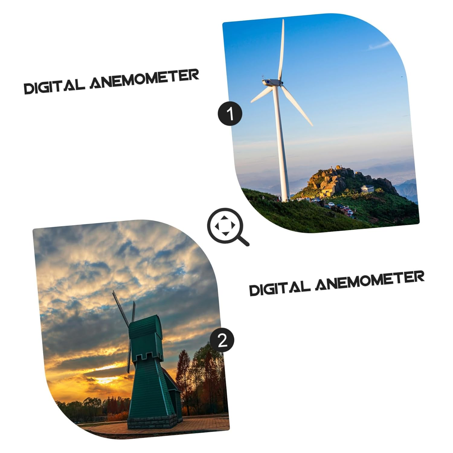 Digital Handheld Anemometer with Backlight for Wind Speed and Temperature Measurement Units Airflow Gauge for HVAC and Duct Vent Testing High Accuracy Wind image number 1