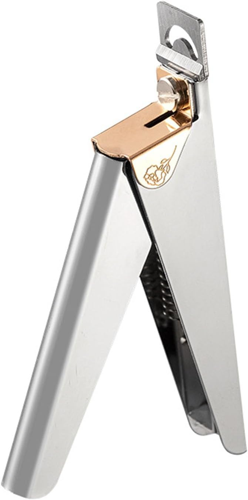 Taoluwin Acrylic Nail Tip Clippers, Stainless Steel Fake Nail Trimmer, Professional Nails Cutters with Adjustable Tension Knob, Ergonomic Spring Design for Effortless Shaping for Artificial & False Nails image number 3