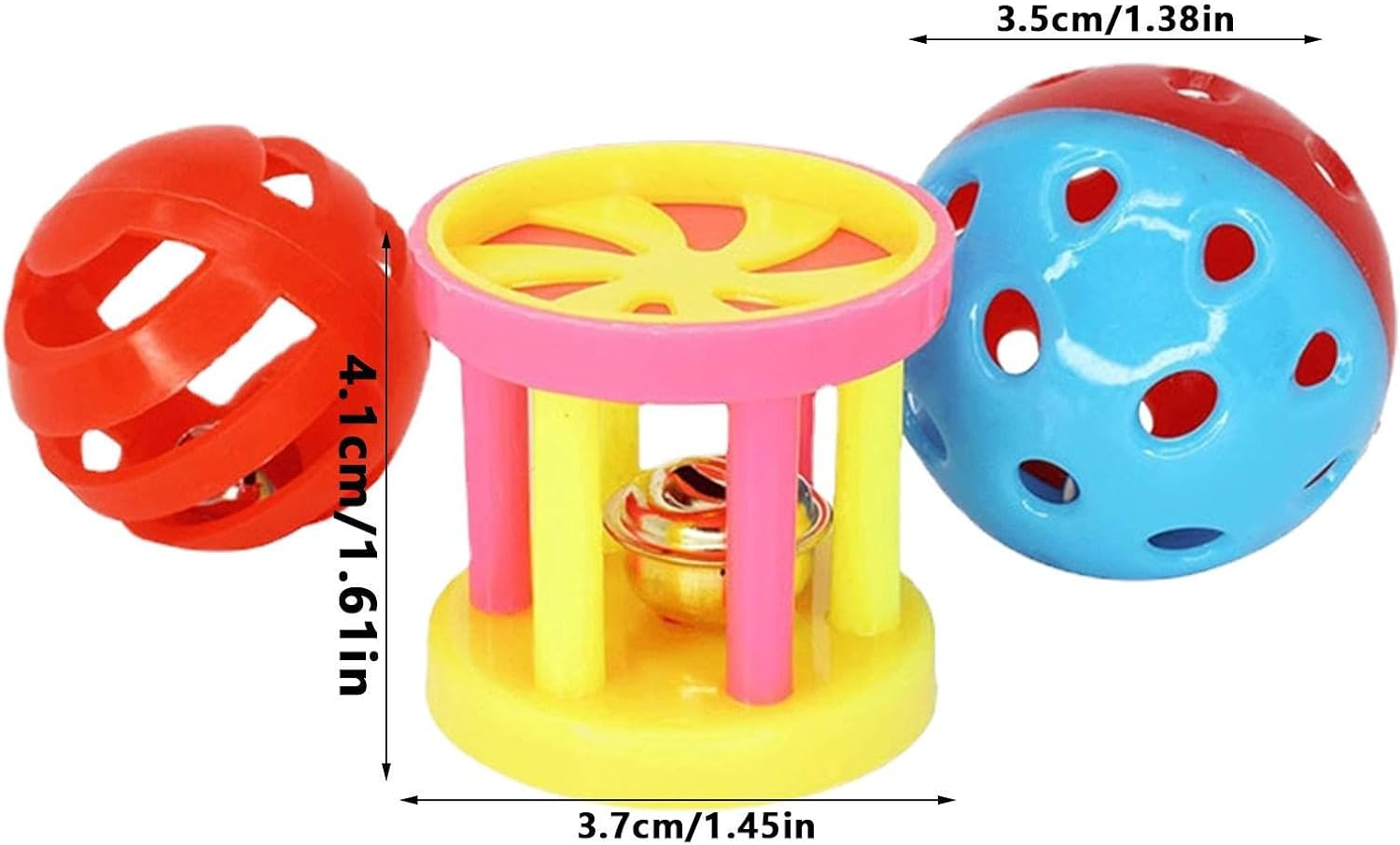 Rrlihjgu Toys for Birds,Bird Training Balls - Bite Resistant Hangable Chewing Ball Toys for Parrots, Budgies, Conures, Parakeets