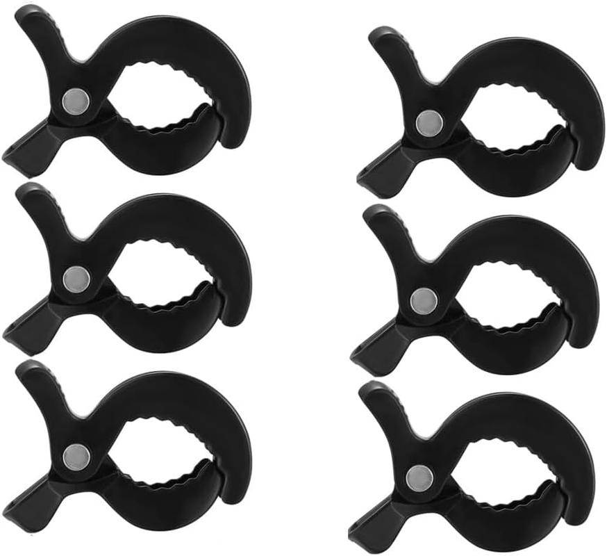 Naisfei 6 PCS Stroller Pegs Clips,Universal Buggy Pram Pegs to Hooks Muslin and Toys Sun Shade to Canopy for Blanket Clamp, Car Seat Cover Clips, Protect Baby Kids from Sun Wind Insects(Black) image number 1