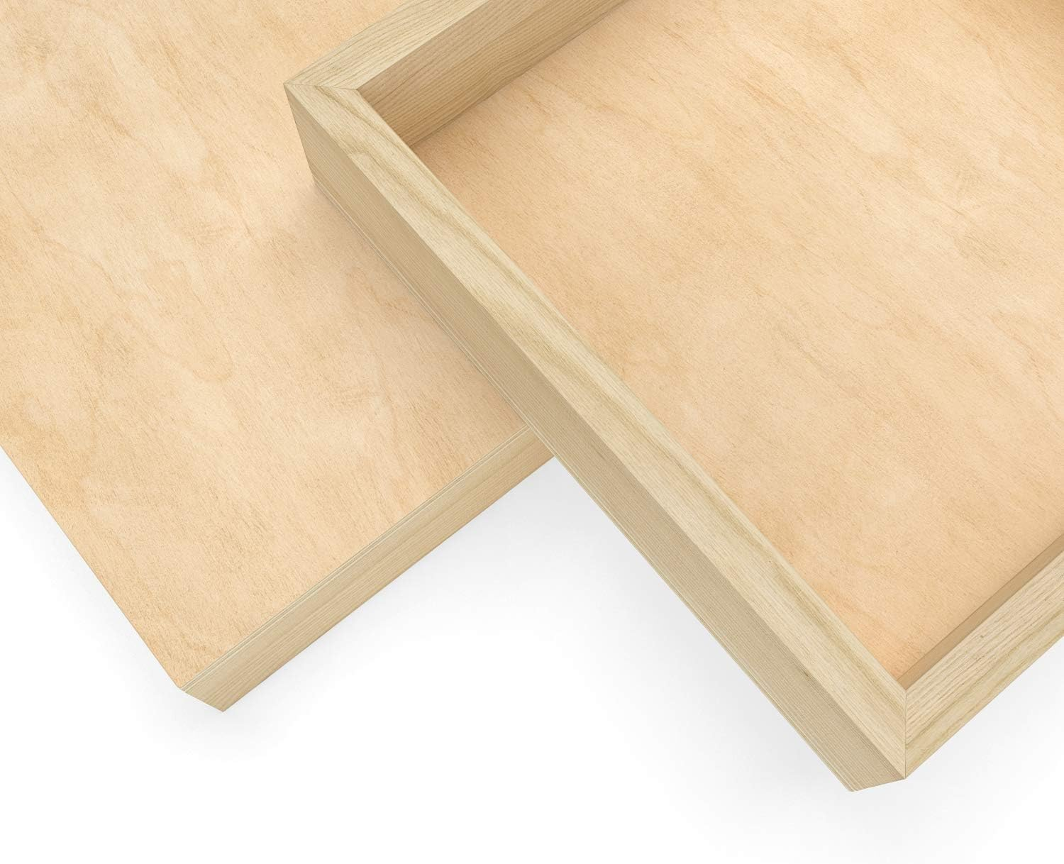 ARTEZA Wooden Canvas Board, 8X8 Inch, Pack of 5, Birch Wood, Cradled Artist Wood Panels for Painting, Encaustic Art, Wood Burning, Pouring, Use with Oils, Acrylics image number 5