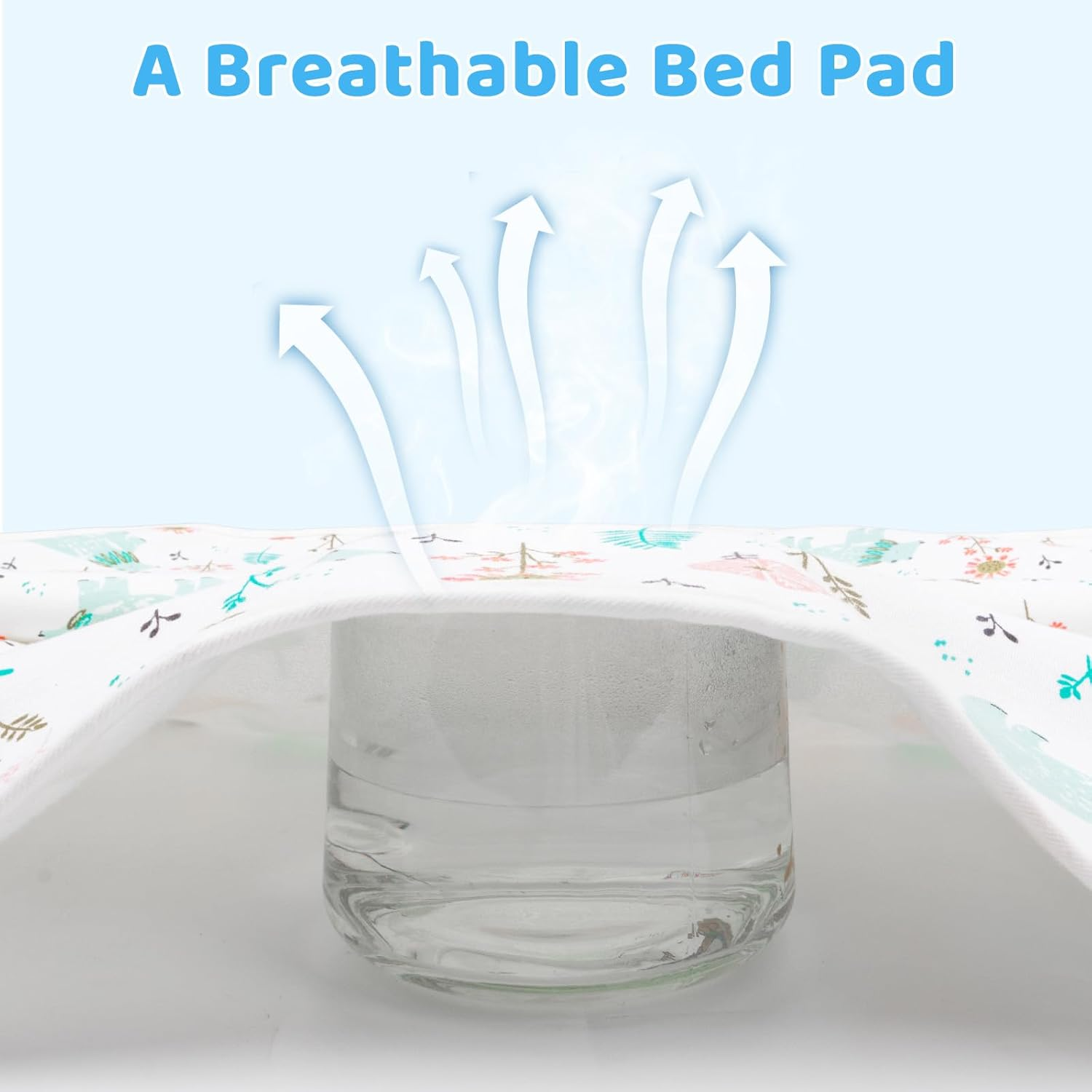 DAWNTREES 2 Pack Baby Waterproof Bed Pad,80&times;100Cm Washable & Reusable Mattress Protector for Bed Wetting & Incontinence, Soft & Absorbent Underpad for Babies, Toddlers, Kids & Adults