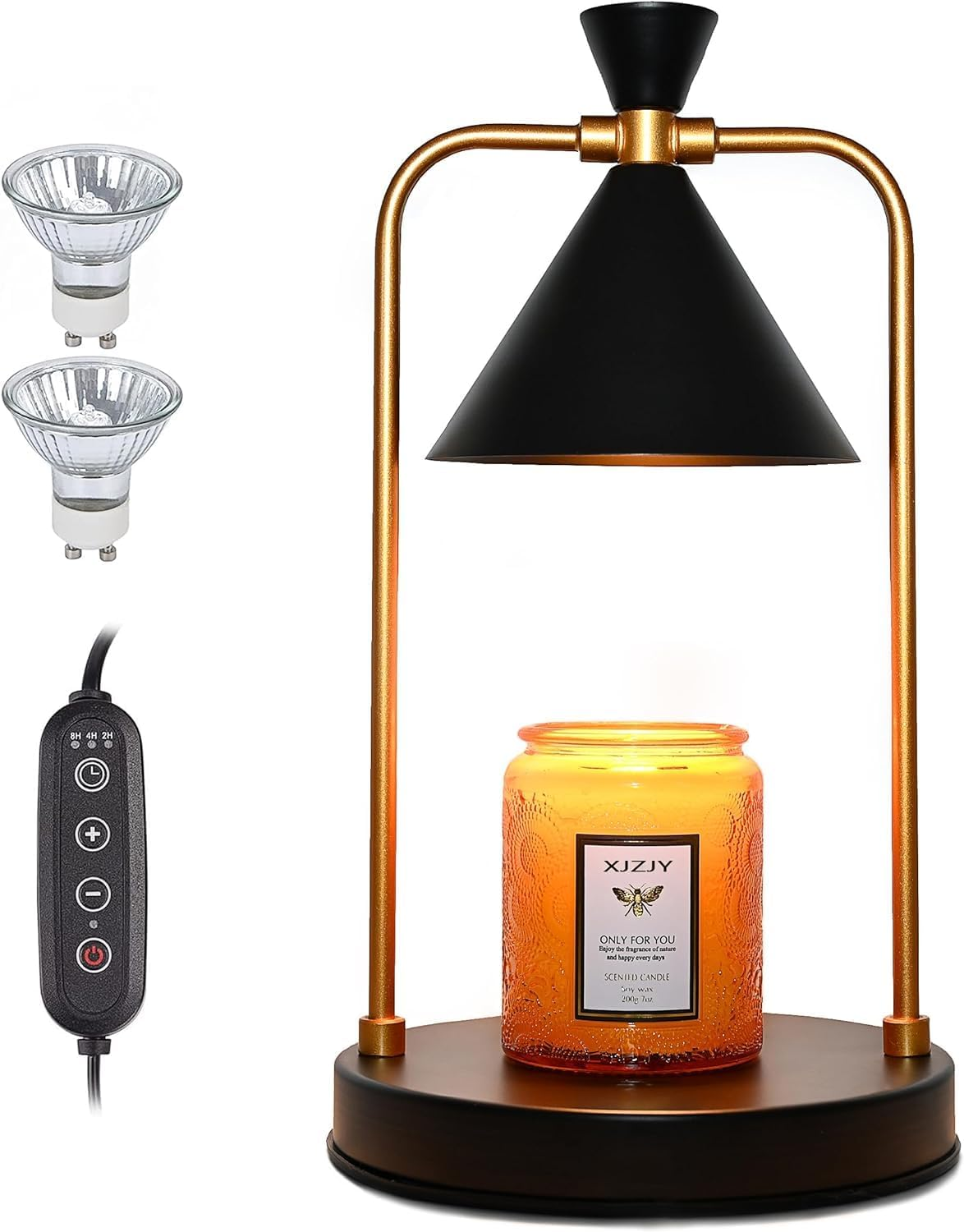 Electric Candle Warmer Lamp with 2 Bulbs - Table Lamp with Dimmable and Timer，Aromatic Candle Holders Wax Melt for Vintage Bedroom Decor，Children'S Day Mother'S Day Birthday Women & Mom Gifts image number 1