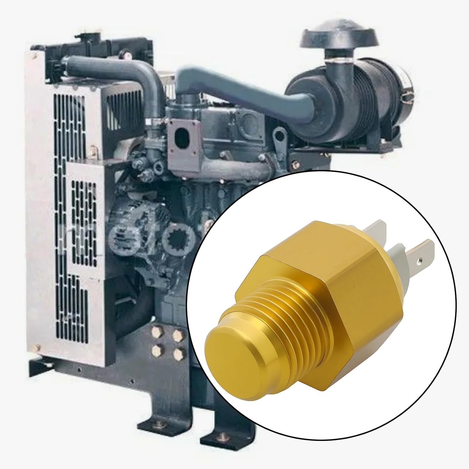 VGOL Excavator Engine Water Temperature Sensor 2848A112 385720500 Compatible with Perkins 403C-11 403C-15 404C-22 M16X1.5 image number 6