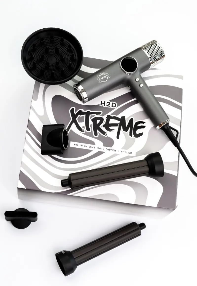 H2D Xtreme Four in One Hair Dryer + Styler - Space Grey image number 1