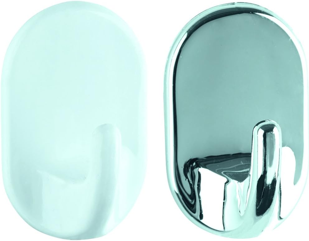 Wenko Oval Wall Hooks, White - White image number 3