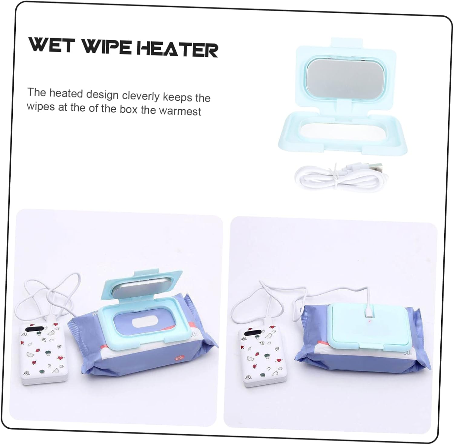 Ifundom Wet Tissue Heating Device Wipes Warmer for Winter Portable Wipes Heater Constant Temperature Boys and Girls Tissue Warmer image number 4