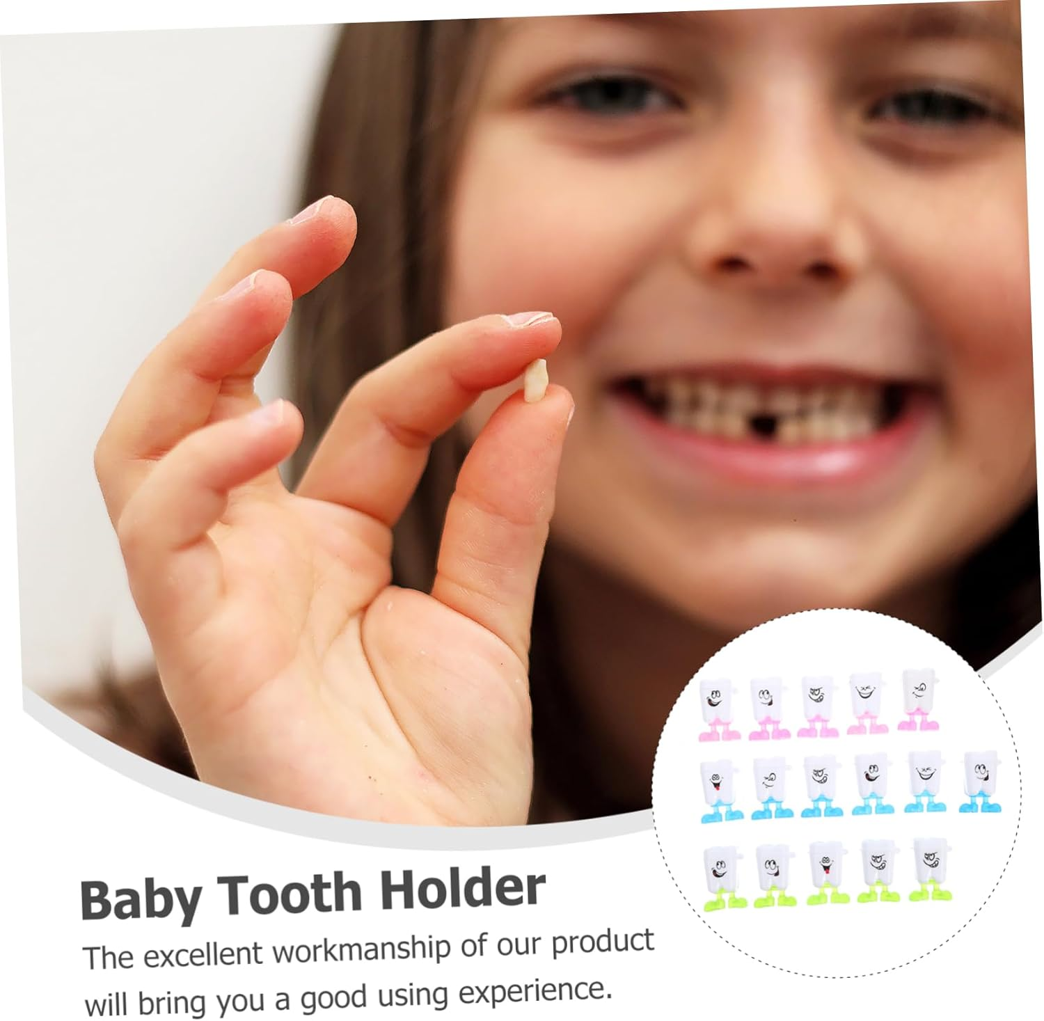 VANZACK 50Pcs Teeth Keepsake Box Cute Tooth Organizer Case for Boy Girl Newborn and Memory Storage image number 4