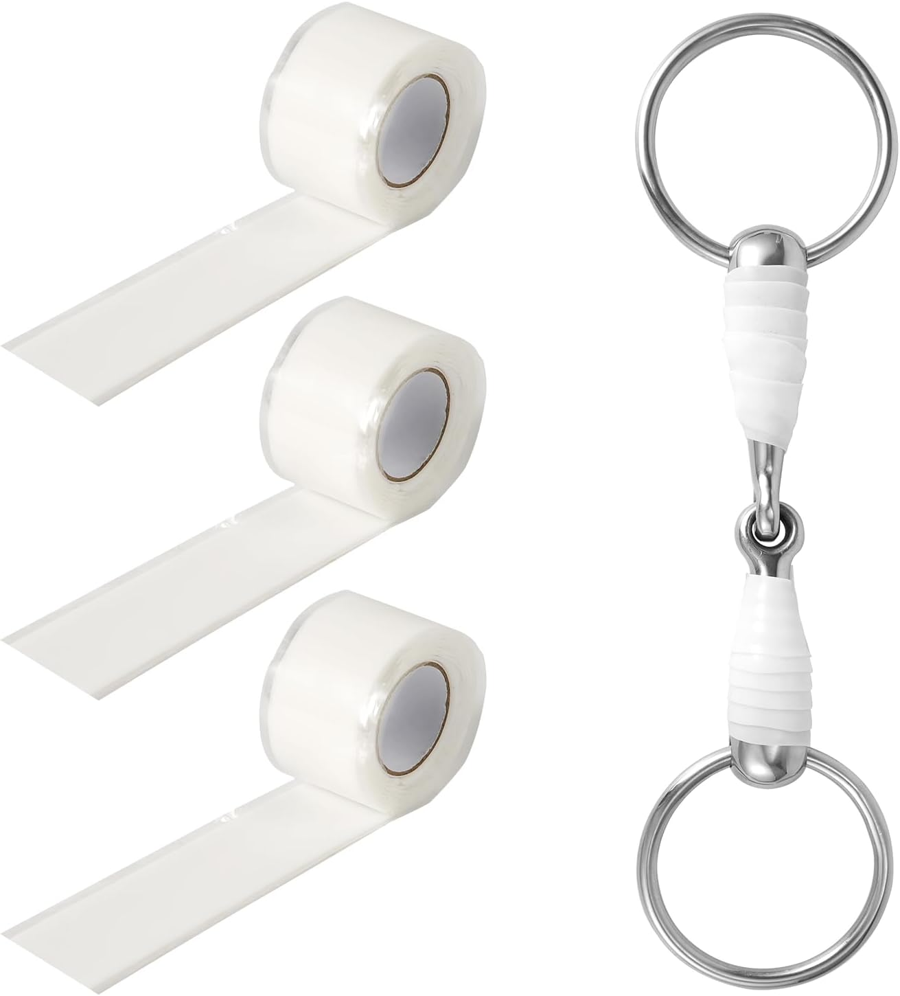 3 Rolls Horse Bit Wrap Tape, Elastic Horse Bit Guards Protector for Equines Equestrian, Silicone Horse Bit Accessories Protection for Horses Bit Care Supplies image number 1