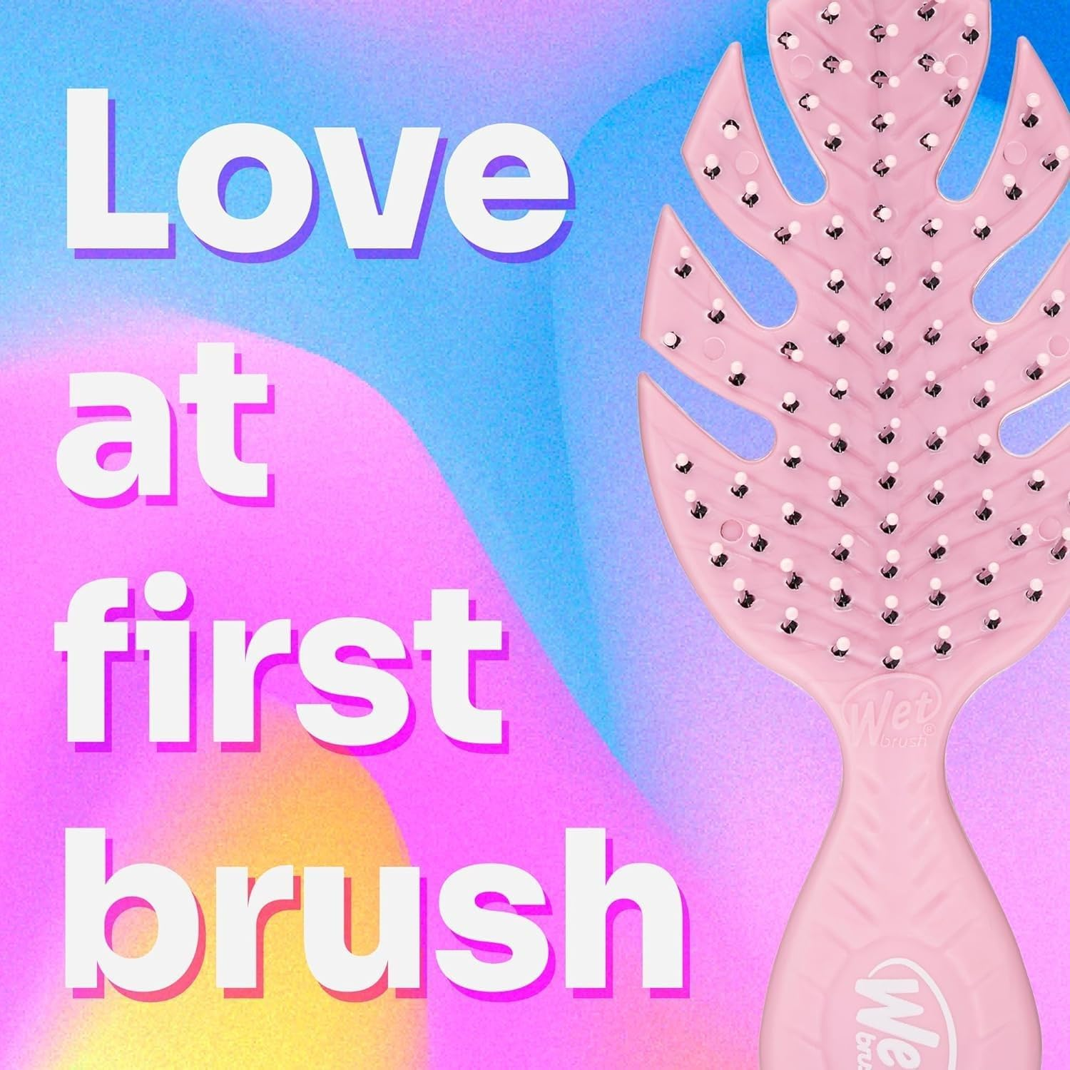 Wet Brush Go Green Mini Detangler - Detangling Travel Hair Brush - Ultra-Soft Intelliflex Bristles Glide through Tangles with Ease - Gently Loosens Knots While Minimizing Pain, Split Ends Ad Breakage image number 1