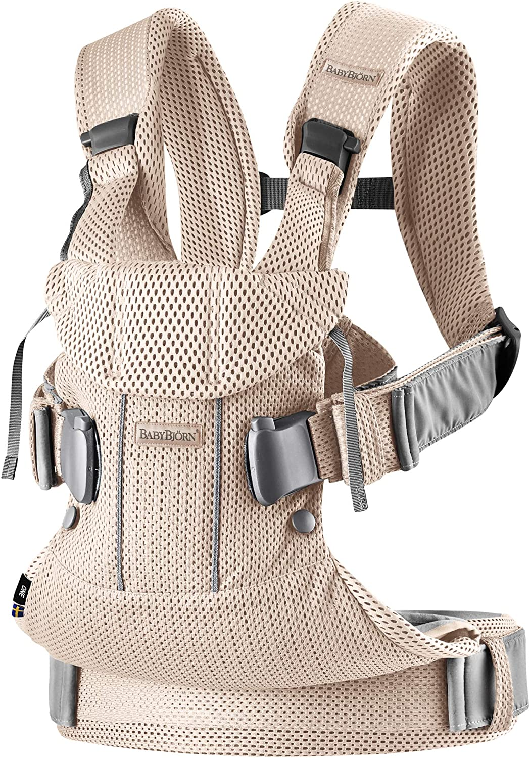 BABYBJ&Ouml;RN New Baby Carrier One Air 2019 Edition, Mesh, Greige