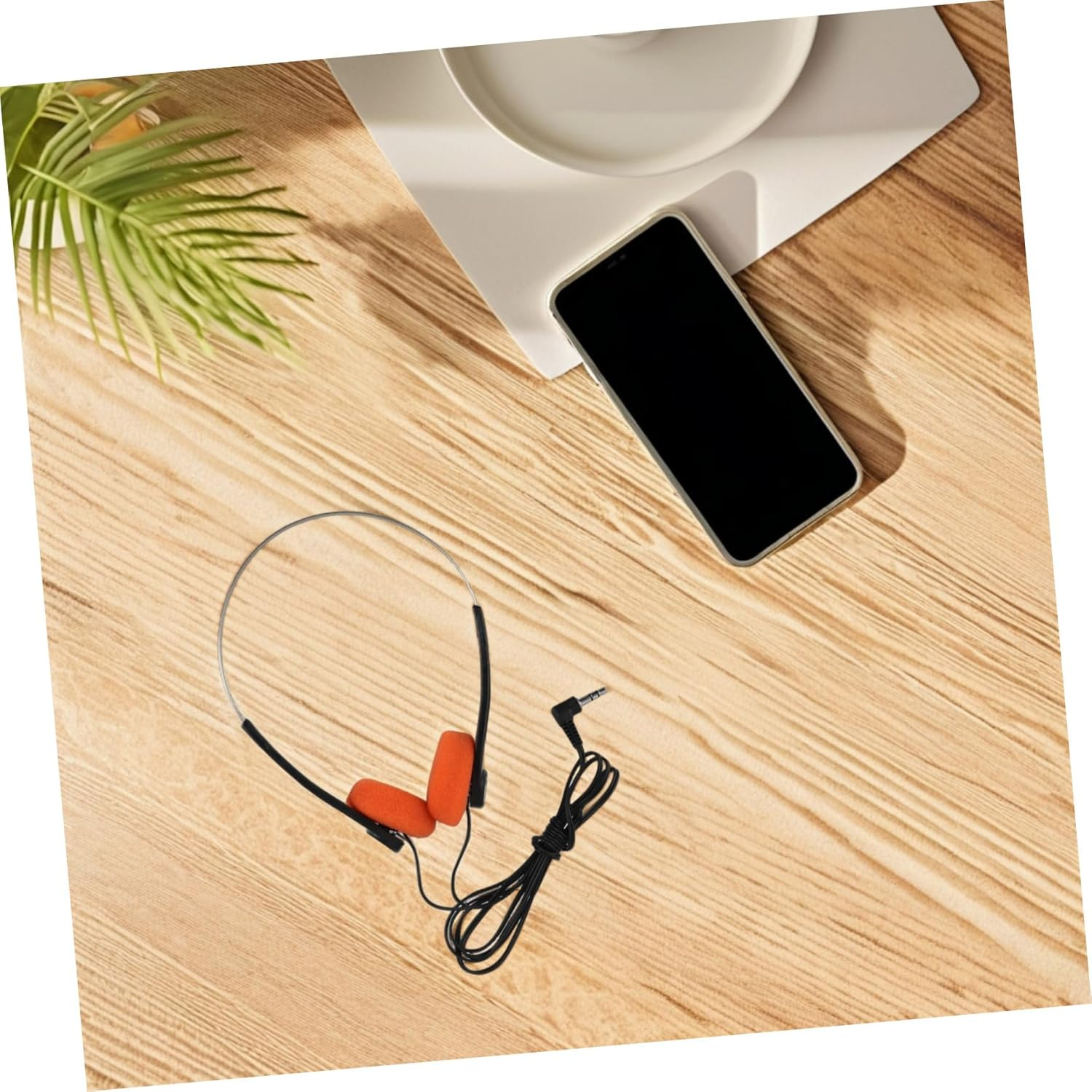 LRXIYODE Portable Lightweight Retro Ear Headphones for Adjustable Headband Comfortable Fit for School Classroom Travel image number 6