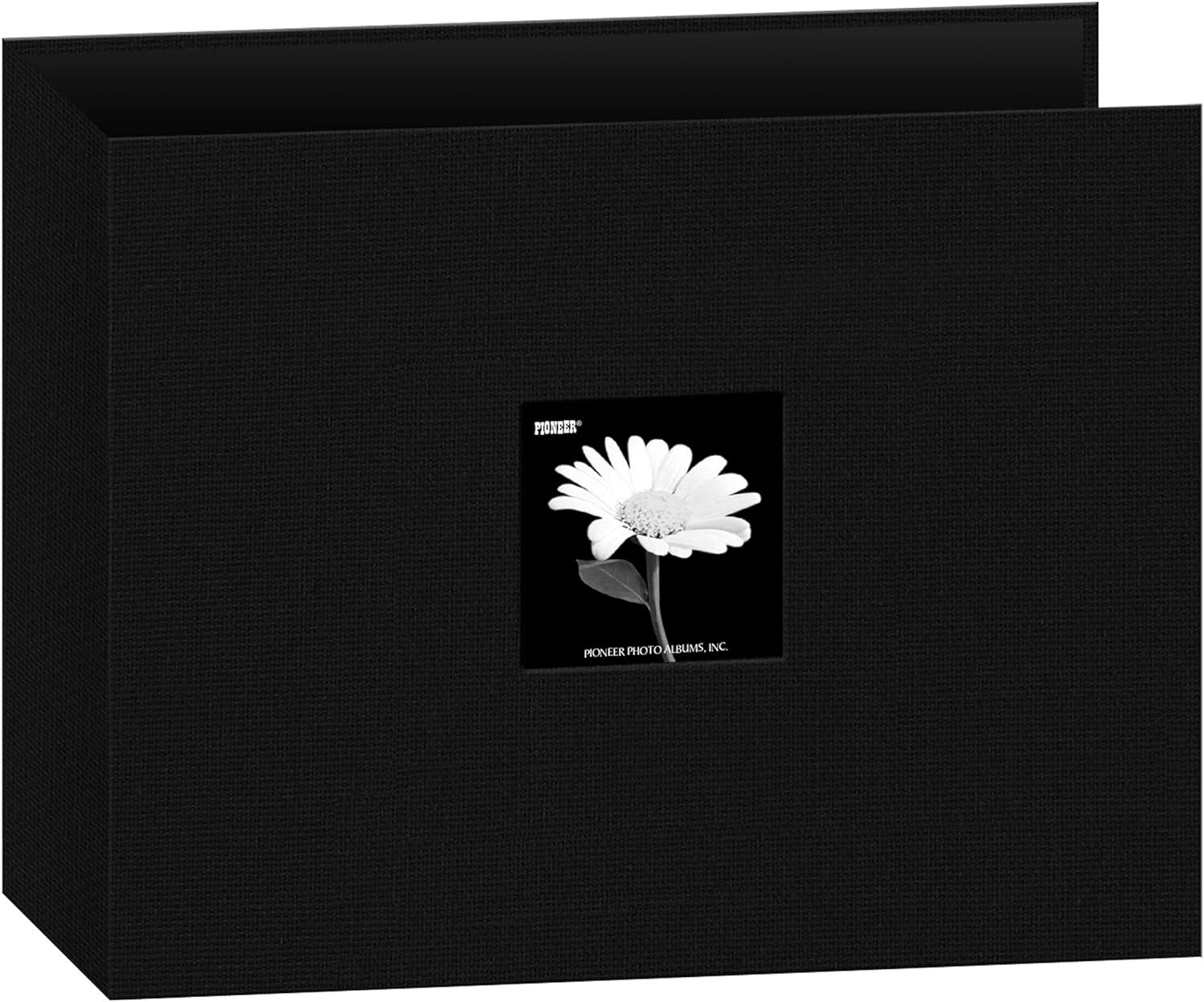 12X12 Fabric Frame 3-Ring Binder Scrapbook, Black - Black