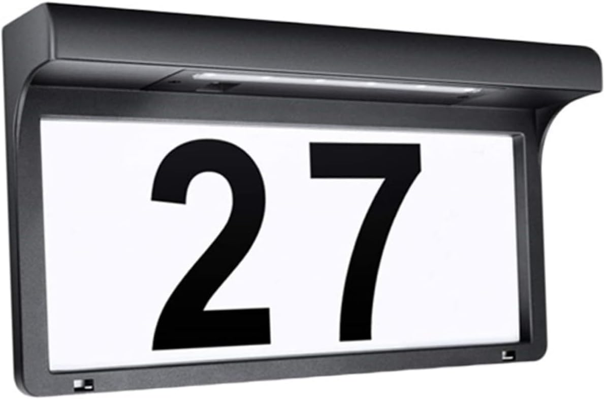 SHINEOFI LED Solar House Number Sign Plaque Solar Powered Light for Outdoor Address Visibility at Night for Gardens Patios Yards and Pathways image number 3