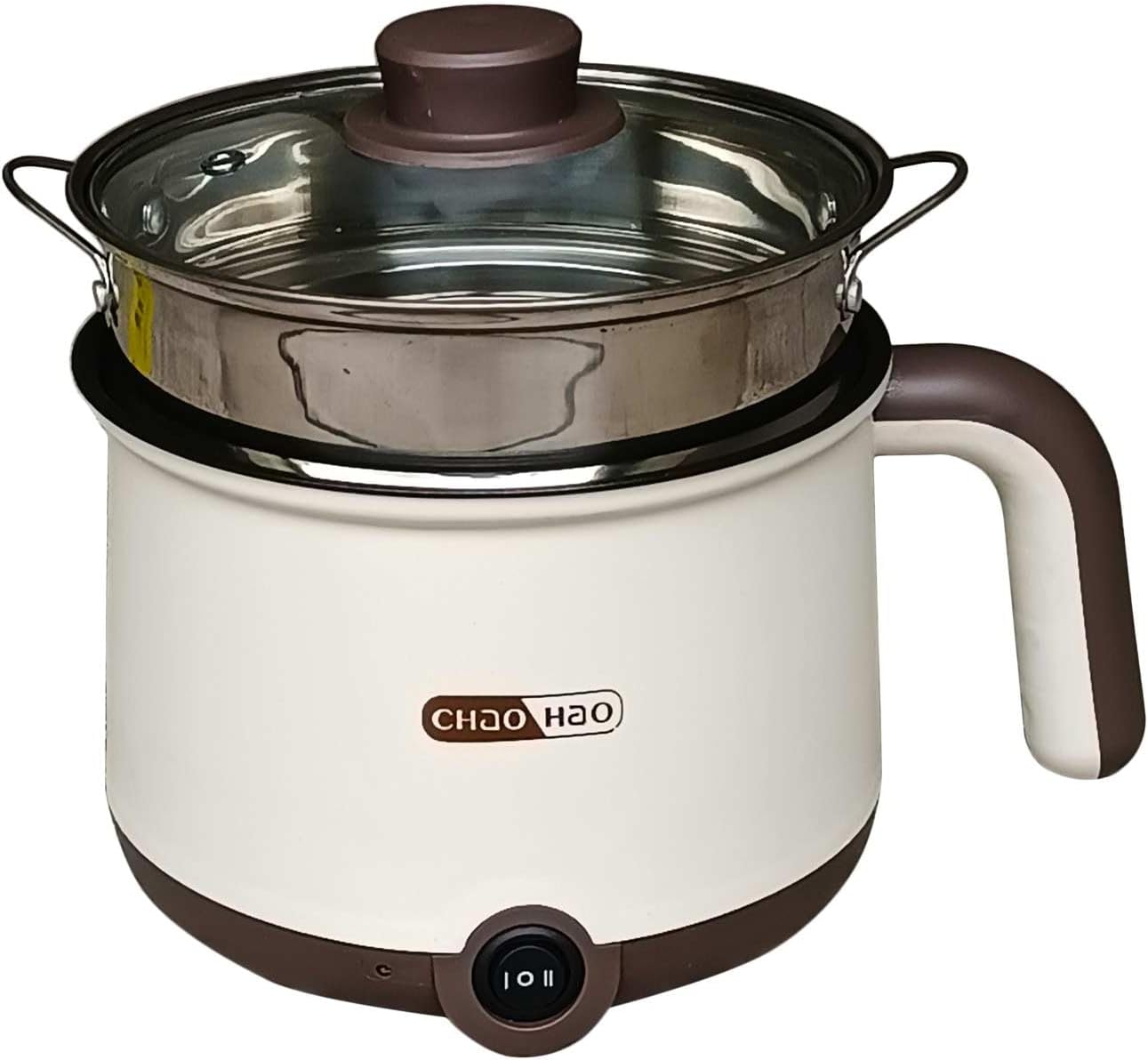 Electric Hot Pot:1.8L Ramen Cooker,Dual Power Mini Portable Multi-Functional Lazy Pot for Pasta,Noodles,Egg,Soup, Non-Stick Noodle Cooker with Boil Dry Protection for Dorm,Office image number 3