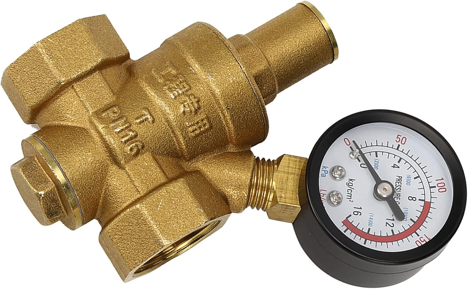 DN20 Brass Water Pressure Reducer with Measurement Device to Install Domestic Water Equipment image number 3