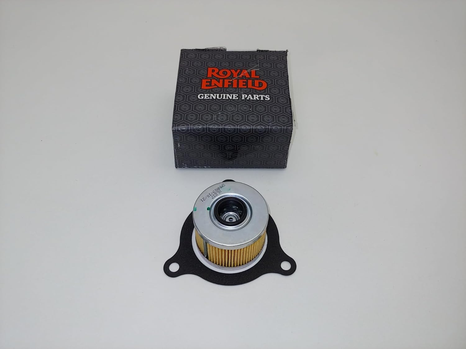 JL Missouri Parts & Misc. 2 Royal Enfield Brand OEM Himalayan & Scram 411 Motorcycle Oil Filters and Seals 88864 RE Housing Gasket. image number 1