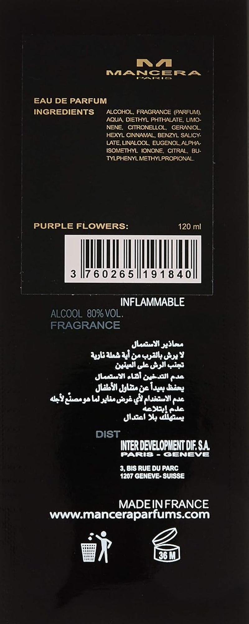 Mancera Mancera Purple Flowers Eau De Parfum Spray 120Ml