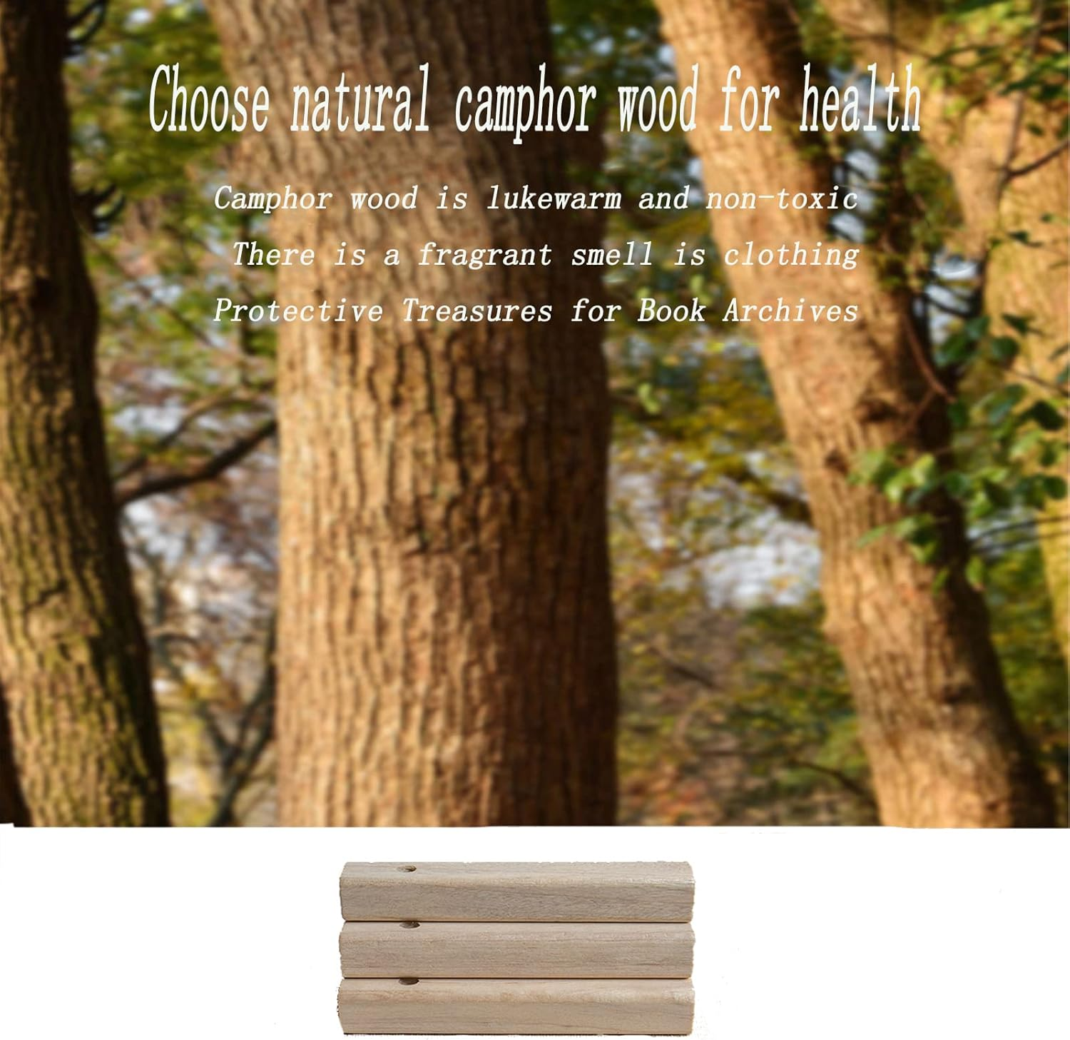 10PCS Moth Protection Storage Essentials Fresh Cinnamomum Camphora,Camphor Wood Strips(10*2*2Cm),Root for Closet Storage,Better Insect Repellent than Cedar Balls, Longer Lasting Effect,Repelling Clothes Moths and Other Pests image number 1