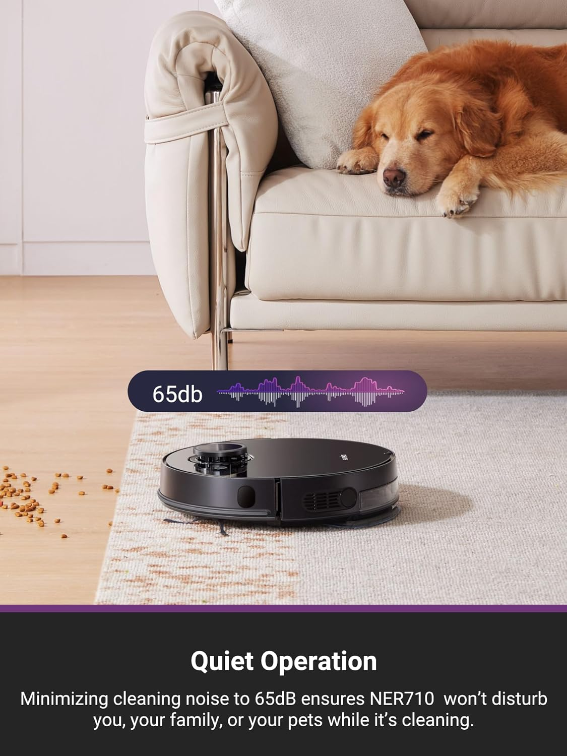 EUREKA NER710 Robot Vacuum Cleaner and Mop with 8000Pa Suction, 5Th-Gen LDS, Multi-Floor Mapping, 180 Min Runtime, 3 in 1 Robotic Vacuum Cleaner for Pet Hair, Carpet, Hard Floors, Work with App/Alexa image number 6