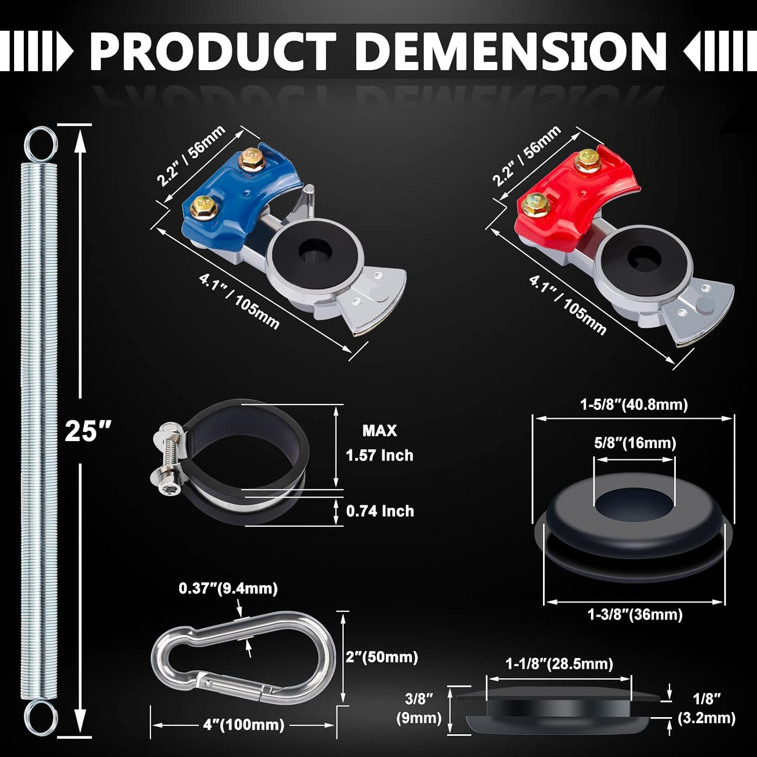 Cheemuii Semi Truck Air Line Kit 12 FT 3 in 1 ABS Power Air Line Air Hose with Gladhands and Tender Spring Kit for Semi Truck Tractor Trailer image number 2
