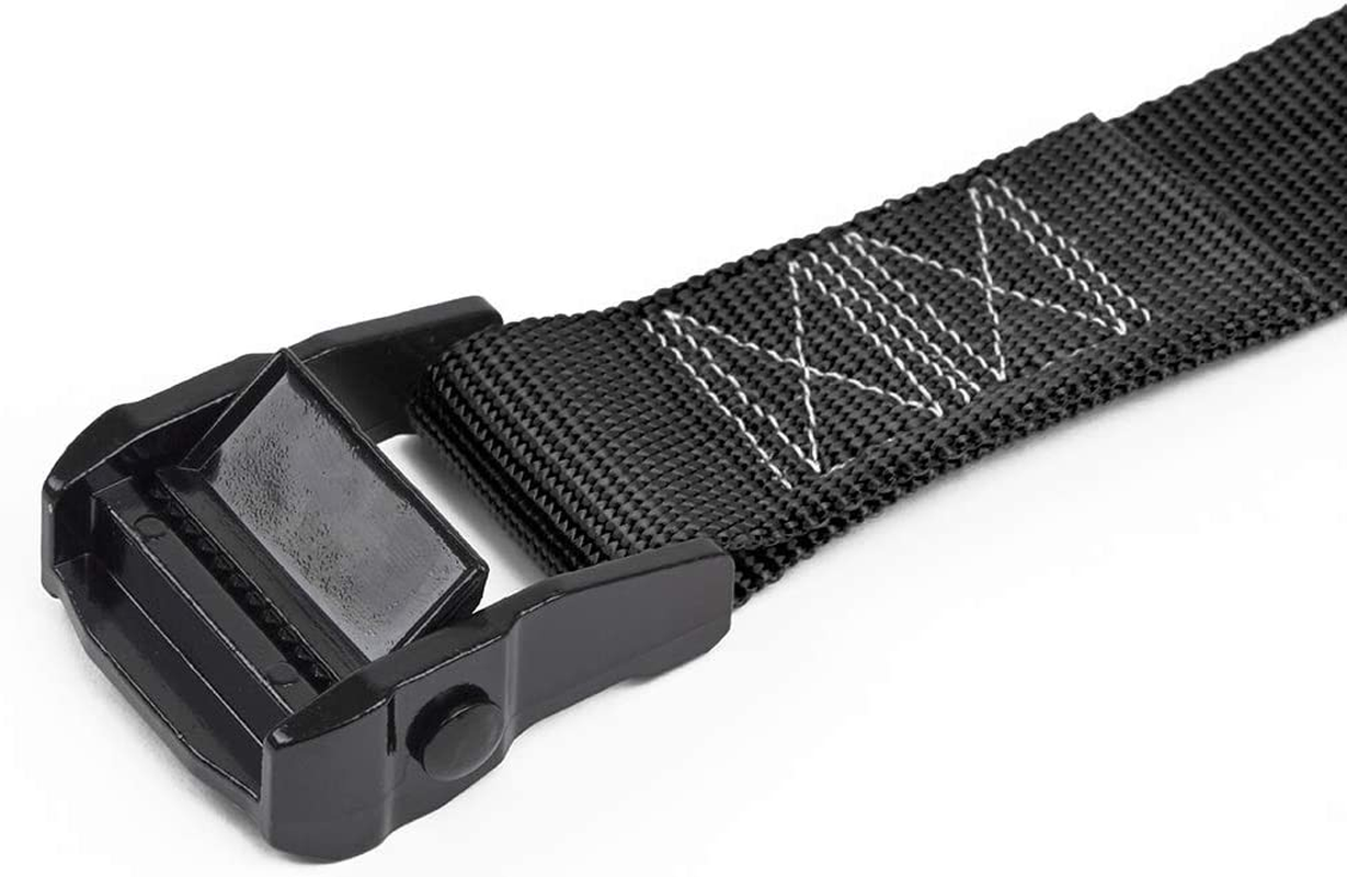 Powertye Special Edition Lashing Straps &ndash; 1.5In X 4Ft Black Cam Buckle Continuous Loop Strap (No Hooks), Made in USA Motorcycle, ATV, Cargo, Coolers and RV Battery &ndash; 300 Lb W.L.L., Black (2-Pack) image number 1