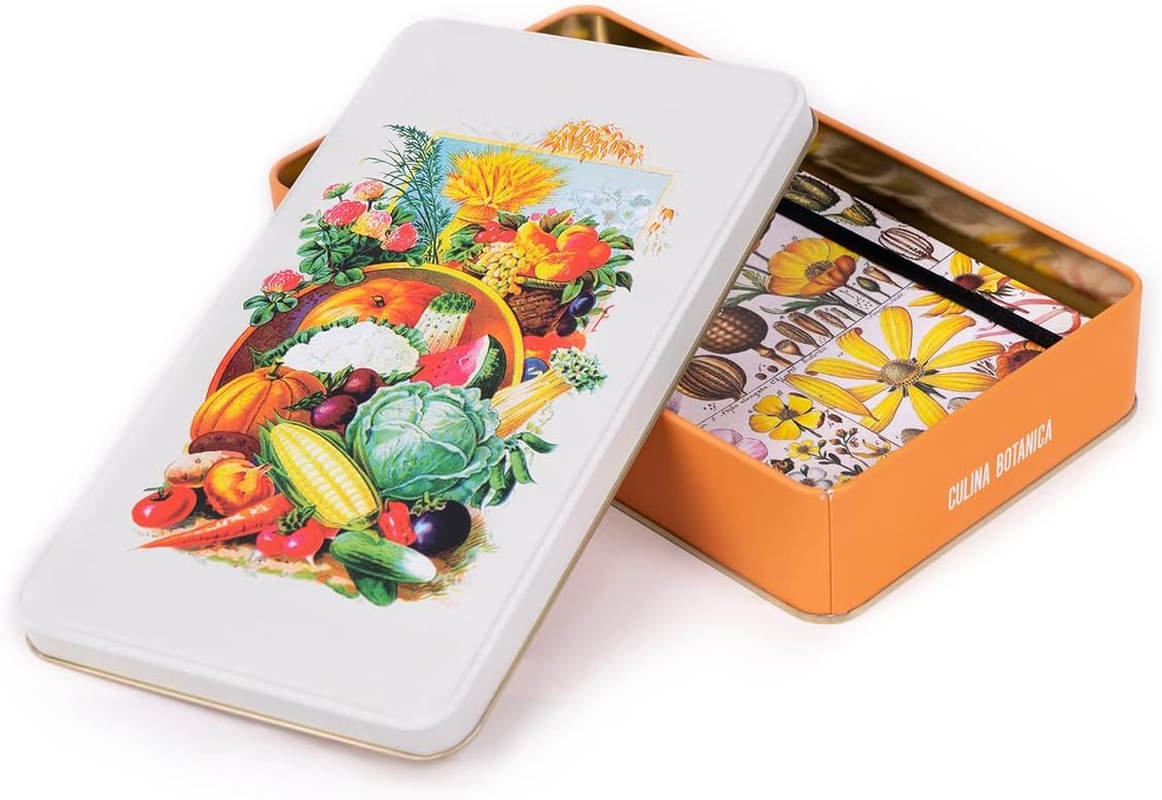Metal Tin Tin with Lid, Nostalgic Art Tin Box, Biscuit Tin, Storage Tin for Small Items - Herbarium Collection (Culina Botanica) image number 3