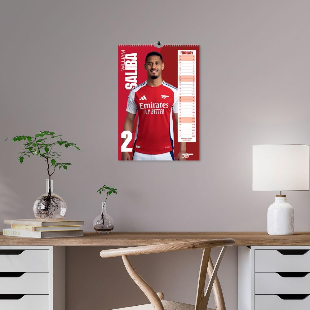 Official Arsenal FC A3 Calendar 2025 image number 1