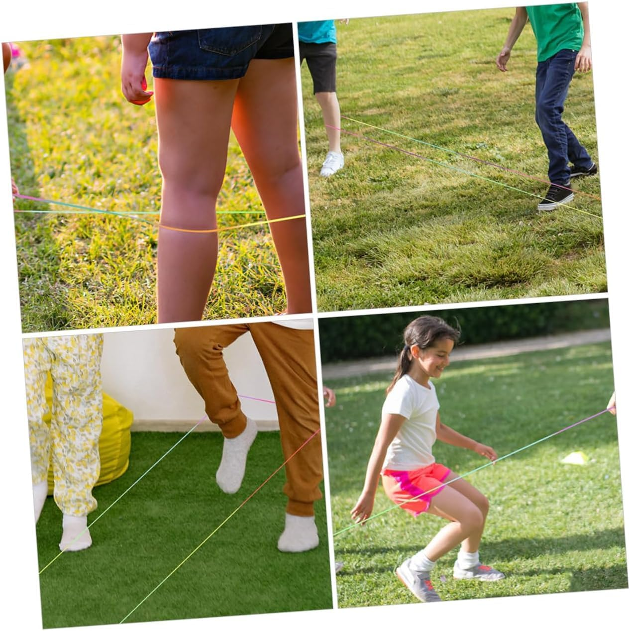 WADY 5 M Colorful Elastic Rubber Skipping Rope, Chinese Jump Rope for Outdoor Sports & Fitness,Durable Jumping Rope for Children image number 5