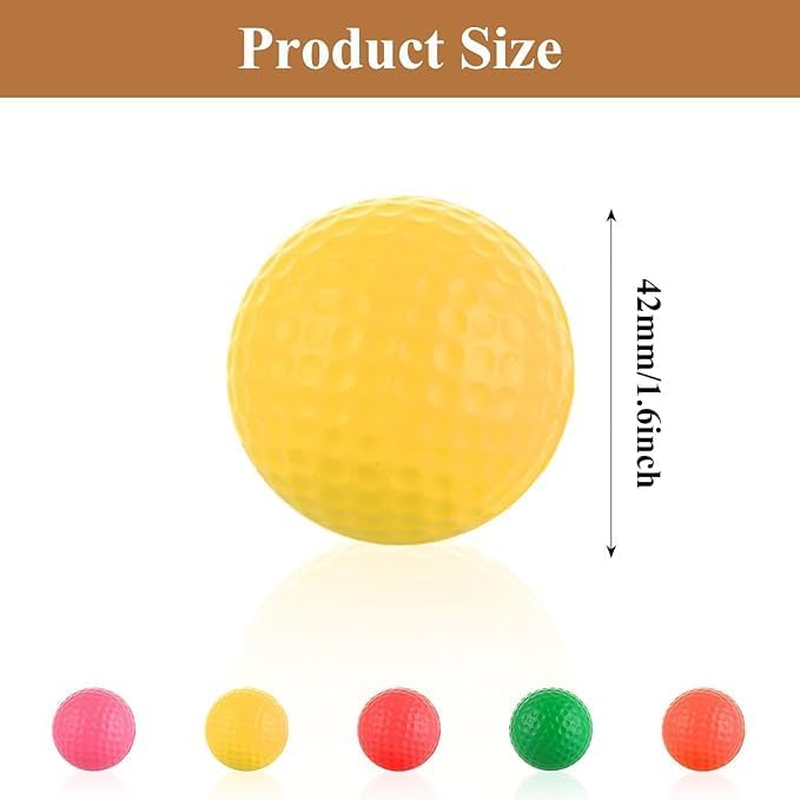 Practice Foam Golf Balls, 12Pcs Foam Sponge Soft Elastic Golf Balls,Sports Foam Practice Golf Balls,Foam Golf Practice Balls,Foam Sponge Soft Elastic Golf Balls,Foam PU Golf Practice Balls,Colorful image number 2