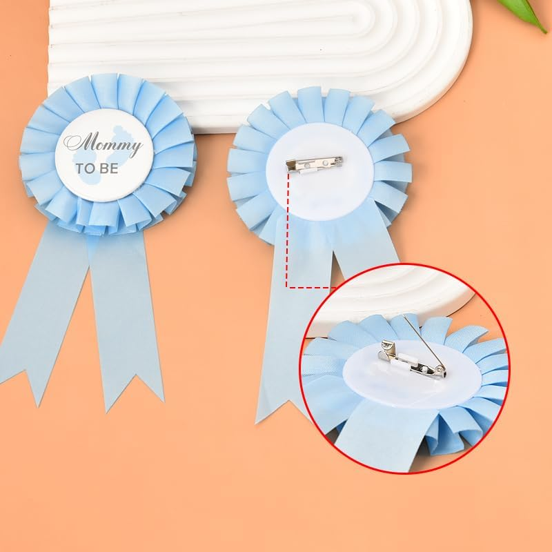 Parent to Be Pins Sash for Baby Shower Boy Girl Gender-Neutral Mommy Daddy to Be Button Badges and Sash Set of 3 New Dad Mom Gifts for Women Men - Pink image number 6