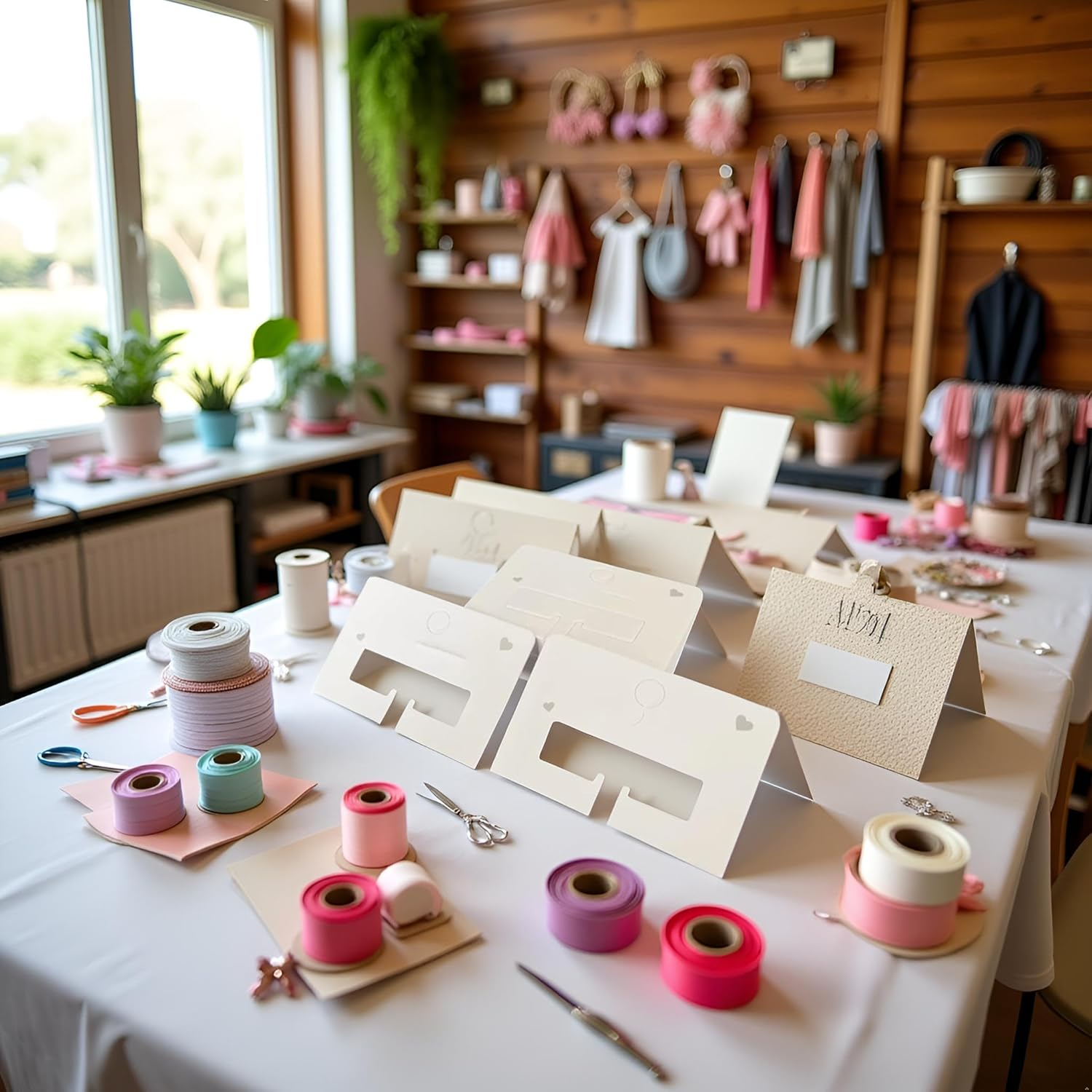 100 Pcs White Hair Accessories Holder - Display Cards for Bows,Hairpins,Clips,Barrettes in Packing Paper Cardboard,Clips and Barrettes,Hair Clips,Hair Accessories image number 4