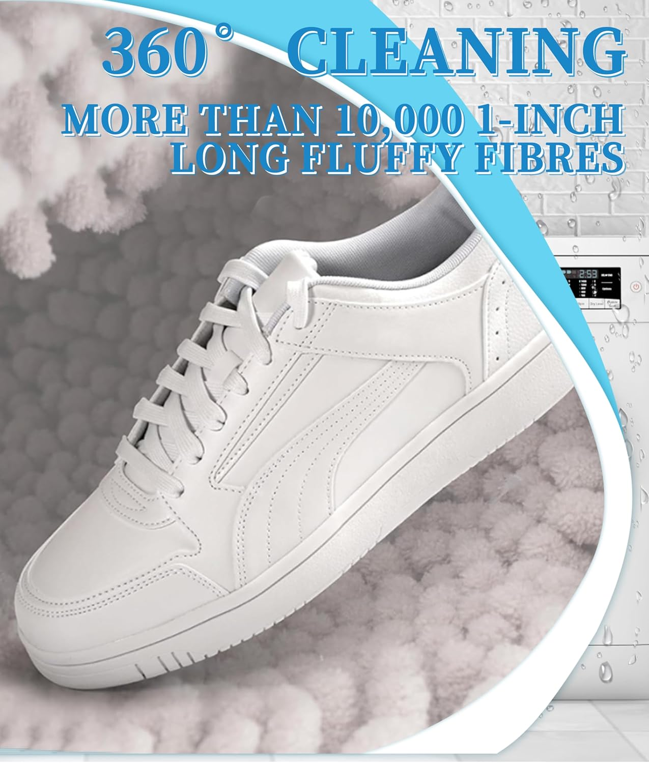 Shoe Washing Net Pack of 2 Shoe Washing Bags Washing Bag for Shoes Washing Machine 10,000 + Airy Fibres, Permeable Mesh, Use: Sports Shoes, Running Shoe image number 6